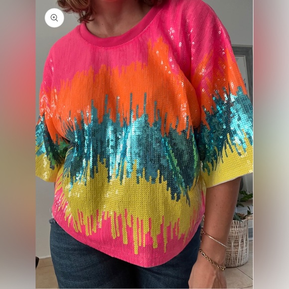 Tops - Multi sequin top